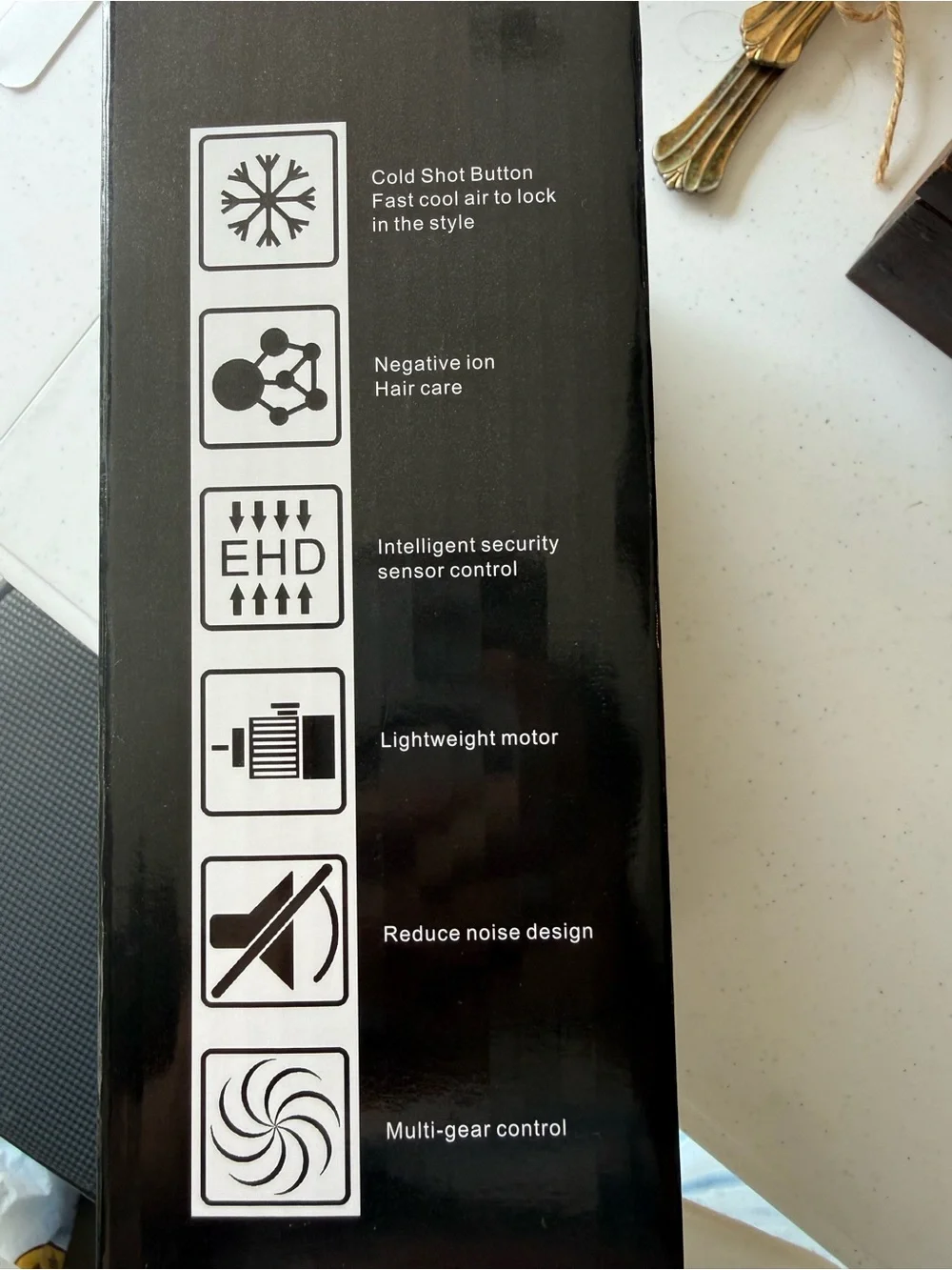 Compact Professional Hair Dryer in Black